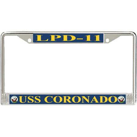 USS Coronado LPD-11 License Plate Frame