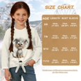 thumbnail image 7 of Xixirimido Cartoon Shih Tzu Dog Pattern Girls Long Sleeve Shirt Kids Crewneck T-Shirts Trendy 3D Graphic Tie-hem Cute Tees for Fall Winter, Size 9-10, 7 of 7
