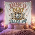 thumbnail image 2 of Disco Ball with Cowboy Hat and Boots on Warm Ivory Background, Nostalgic Retro for Country Music Fans, Vibrant Wall Art Decor, Birthday Gift Tapestry Wall Hanging for Bedroom and Living Room, 2 of 7