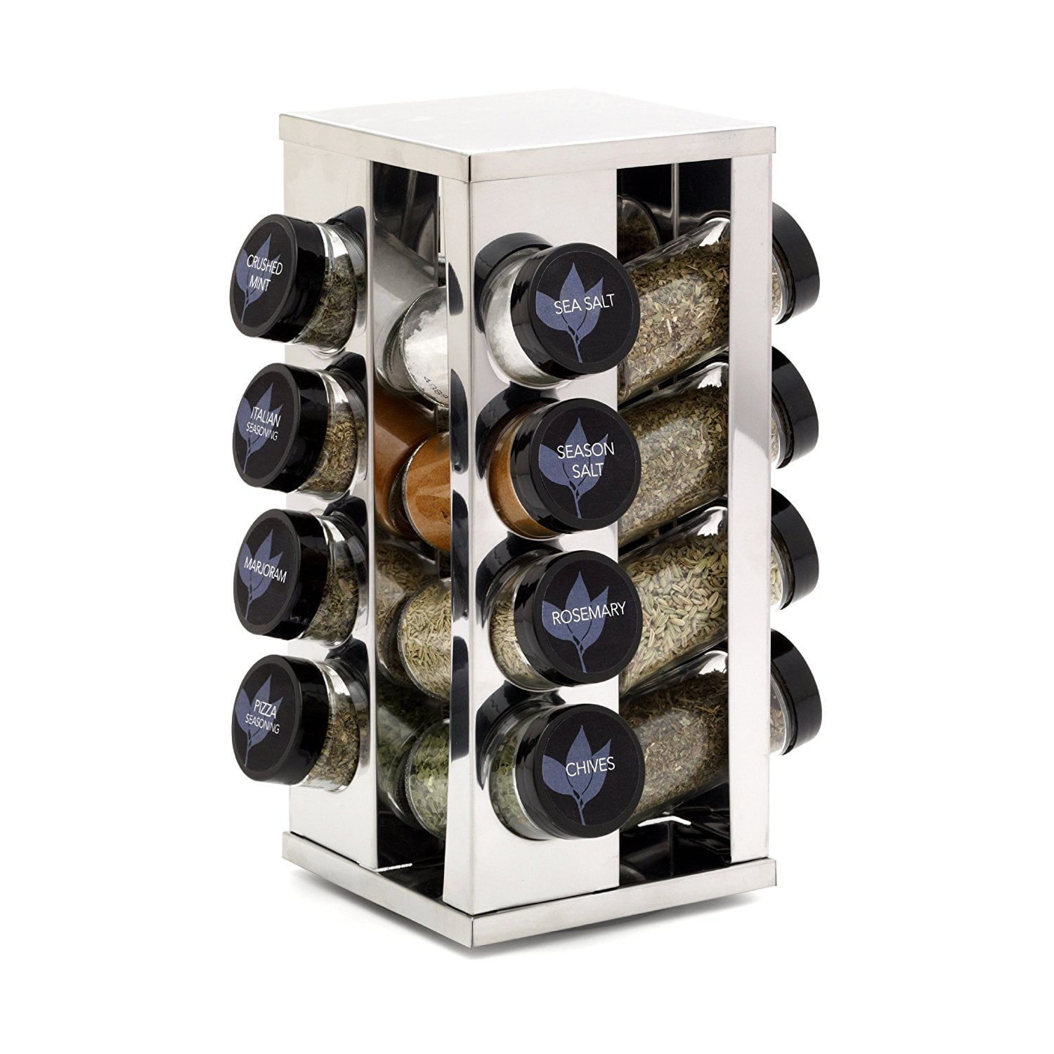 Kamenstein Heritage 16-Jar Revolving Countertop Spice Rack with Free Spice  Refills for 5 Years