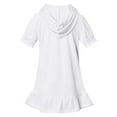 thumbnail image 5 of Girls Swim Cover Up Beach Dress for Girls Girls Hooded Zip Coverups Swim Beach Dress Summer Short Sleeve Bathing Suit Bathrobe Lightweight, 5 of 8