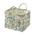 thumbnail image 2 of Floral Quilted Storage Basket with Handles, Foldable Fabric Laundry Basket Car Storage Organizer for Clothes Toys Sundries(H, One Size), 2 of 6