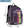 thumbnail image 2 of FORMRS Unisex School Backpack 17" Student Travel Bag with Laptop Compartment, Colorful UFO, 2 of 7