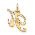 thumbnail image 3 of Diamond2Deal 14K Yellow Gold Small Script Letter K Initial Pendant for Women, 3 of 6