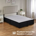 thumbnail image 3 of Tailored Bed Skirt - 18 inch Drop, Black, Queen Bedskirt with Split Corners (Available in 14 Colors) Blissford, 3 of 7