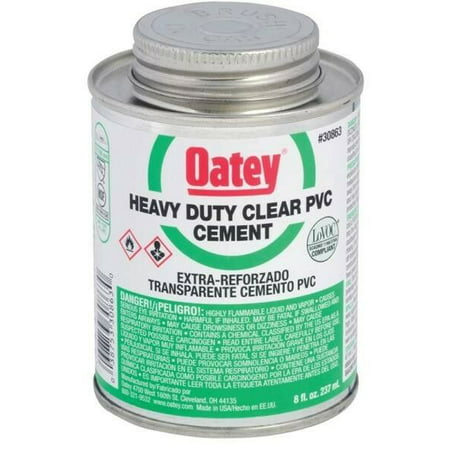 NEW OATEY 30863 FRESH CAN 8OZ HEAVY DUTY CLEAR PVC PIPE GLUE CEMENT (Best Sealant For Pvc Pipe)