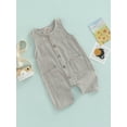 thumbnail image 3 of Bagilaanoe Newborn Baby Boy Jumpsuit 6 12 18 24 Months Infant Outfit Sleeveless Button Down One Piece Romper Playsuit Summer Clothes, 3 of 8