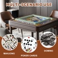 thumbnail image 5 of Mini 21" x 21" Mahjong Mat for Travel Mediterranean Coastal Village Flowers Lemon Trees Non-Slip Noise Reduction Mahjong Tiles for Dominoes Poker Card, 5 of 6