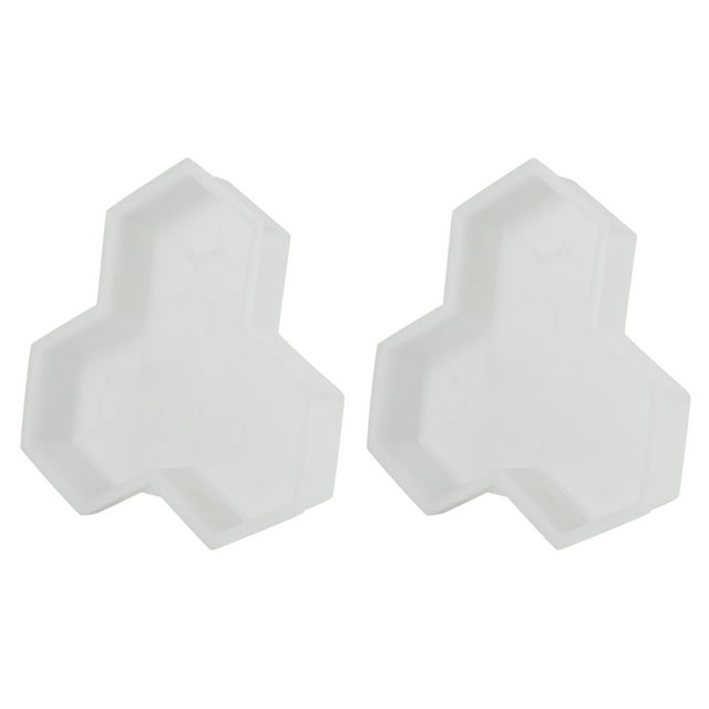 2Pcs Path Mold Maple Leaf Concrete Manually Plastic Stepping Stone Paving Molds for Pavement Courtyards Square