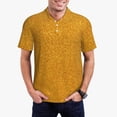 thumbnail image 2 of Balery Gold Glitter Printed Men’s Short Sleeve Polo Shirt, Midweight Men's Shirt,Golf Polo shirts -Large, 2 of 8