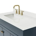 thumbnail image 4 of Ariel Hamlet 42 In. Left Offset Rectangle Sink Bathroom Vanity With Carrara White Quartz Countertop 1.5 Edge In Midnight Blue, 4 of 11
