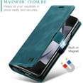 thumbnail image 3 of Wallet Case for Samsung Galaxy Z Fold5,Magnetic Protect PU Leather Flip Case with Card Holder Cash Slot RFID Blocking Kickstand Shockproof Protection Case for Samsung Z Fold5 (Teal), 3 of 9