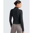 thumbnail image 4 of G4Free BareFeel Cropped Jackets for Women Slim Fit Full Zip Up Workout Athletic Track Jackets with Thumb Holes for Yoga, 4 of 8