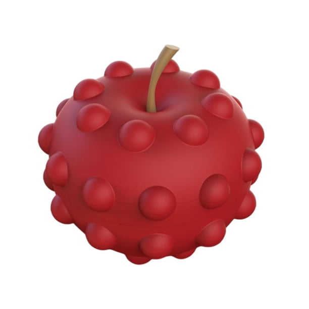 Vogacara 3D Press Bubble Ball Portable Silicone Decompression Ball Toy Stress Reliever Juguetes para la familia y la oficina Juguetes Manzana roja Vogacara FN007213-01