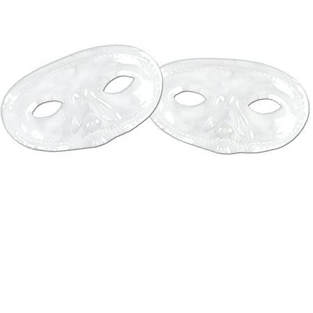 Club Pack of 24 Elastic Attached Shiny Ivory White Mardi Gras Masquerade Half Masks