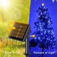 thumbnail image 4 of Guirnaldas de luces solares para exteriores, [paquete de 2] 2×10M 120 LED Guirnaldas de luces solares 8 modos Cadena de luces decorativas de alambre de cobre impermeable para jardín, 4 of 5