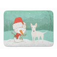 thumbnail image 1 of Carolines Treasures CK2058RUG White Bull Terrier Snowman Christmas Machine Washable Memory Foam Mat, 1 of 4