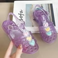 thumbnail image 7 of Fjofpr Little Girls Sandals Size 13 Fashion Girls' Sandals Roman Shoes Soft Soled Jelly Princess Shoes Breathable Hollow Roman Beach Shoes Sandals, 7 of 7