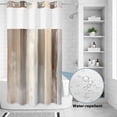 thumbnail image 2 of No Hook Shower Curtain, Brown Grey Shower Curtains for Bathroom with See Through Top Window, Abstract Neutral Textured Modern Minimalist Waterproof & Washable Bath Curtain Stand Up Stall 36"x72", 2 of 9