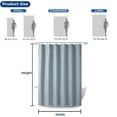 thumbnail image 4 of Yiannan Stone Blue PEVA Shower Curtain Liner, Rustproof Grommets, Waterproof, 3 Magnets，71x72, 4 of 6