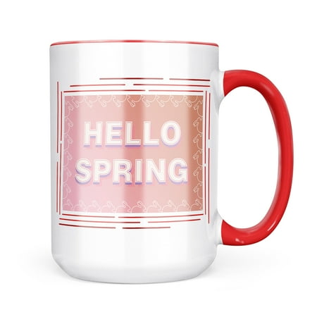 

Neonblond Hello Spring Bunny Border Mug gift for Coffee Tea lovers