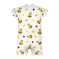 thumbnail image 5 of Cartoon Bees Honey Newborn Infant Baby Romper Boy Girl Bumblebee Floral Honeycomb Summer Round Neck Short Sleeve Jumpsuit Bodysuit, 5 of 6
