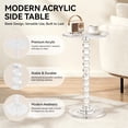 thumbnail image 4 of sexaoalx Acrylic Round Side Table, Clear End Table for Small Space, Modern Bedside Table with Column Base for Living Room Bedroom Balcony, Easy 5-Min Assembly, 4 of 10