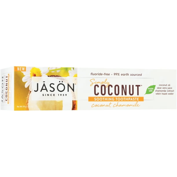 Jason Natural Products Soothing Toothpaste Coconut Chamomile 4.2 oz