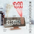 thumbnail image 3 of Reloj despertador digital USB con luz LED y control de voz, lámpara nocturna con brillo ajustable. Oro rosa, 3 of 7