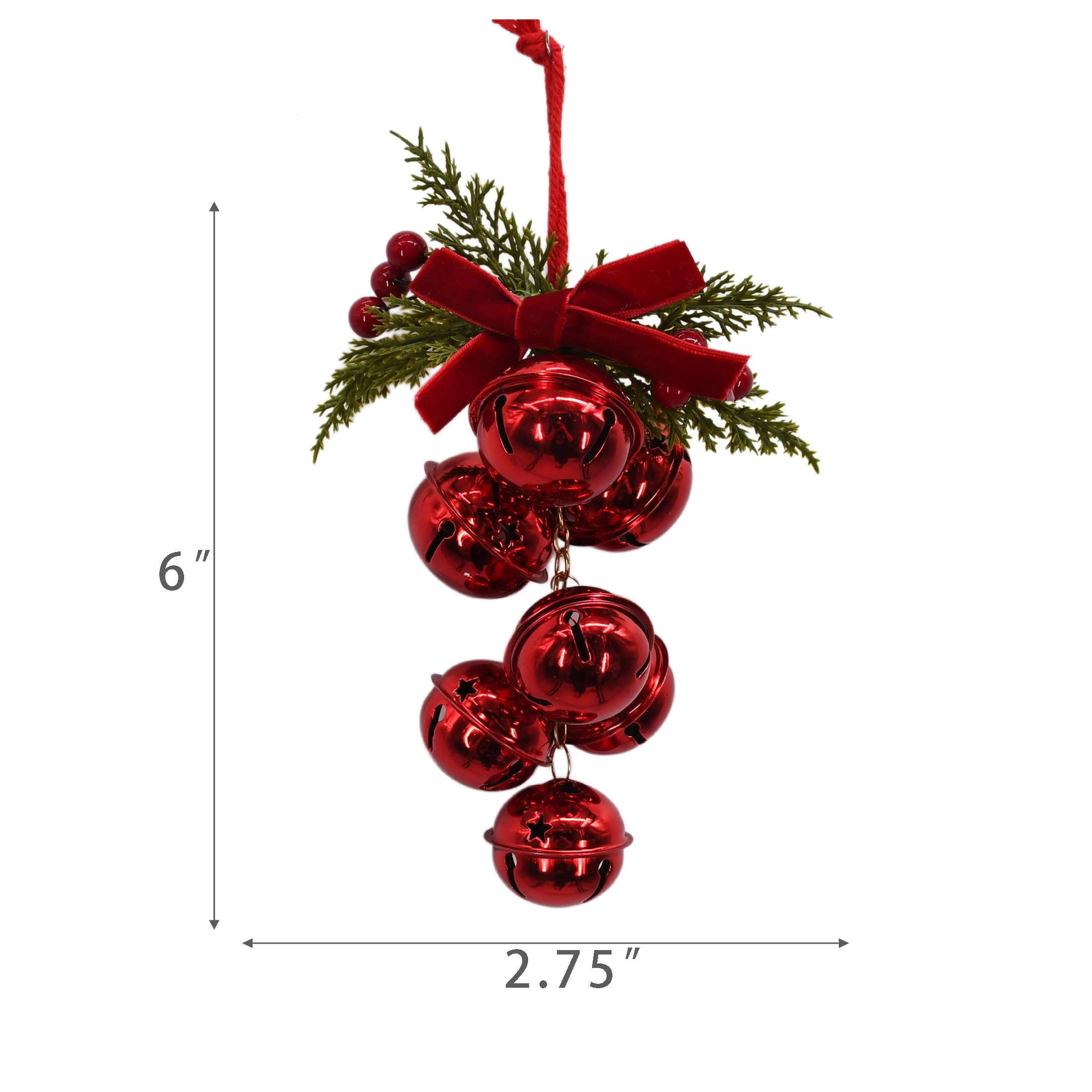 Red and Green Bell Cluster Christmas Ornament, 5.8", by Holiday Time