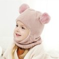 thumbnail image 2 of Gorro de invierno para niños, bufanda de una pieza, más gorro de terciopelo con protección para las orejas para niños y niñas, gorro de una pieza de lana de punto para bebés, 2 of 6