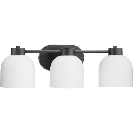 Avec 22 in. 3-Light Matte Black Contemporary Bath Vanity Light