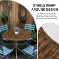 thumbnail image 5 of Brown Coffee Fitted Tablecloth with Elastic Edged, Round Table Cloth for Dining Table, Farmhouses Vintage Cup Plants Text Art Waterproof Oil Proof Table Cover for Indoor Outdoor 45"-54", 5 of 8