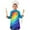 Rainbow Tie Dye, variant on Colorful Galaxy Pattern Kids Aprons for Girls and Boys,Adjustable Neck Strap Toddler Aprons for Kids Cooking Baking