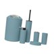 thumbnail image 4 of Juego de accesorios de baño de 6 piezas con diseño moderno: jabonera, escobilla de inodoro y jabón. Morandi Azul, 4 of 9