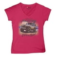 thumbnail image 5 of Life is a Journey Enjoy the Ride Women's V-Neck T-shirt 4x4 Offroad Rugged Vehicle Trailblazing Mudding Dirt Roads Tee, 5 of 7