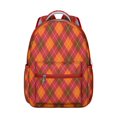 thumbnail image 1 of Classic Plaid Backpack Checkered Pattern and Moroccan Print Abstract Style School Bag for Student and Student, 1 of 5