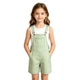 thumbnail image 2 of Kiijoy Toddler Girl Checkered Overalls Shorts Summer Casual Gingham Sleeveless Romper, Sizes 4-5T, 2 of 7