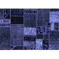 thumbnail image 1 of Ahgly Company Indoor Rectangle Patchwork Blue Transitional Area Rugs, 2' x 5', 1 of 4