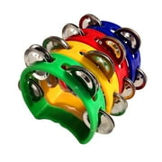 Kotyreds 4pcs Hand Tambourine Drum Bell Metal Jingles Percussion Kids Musical Game Toys
