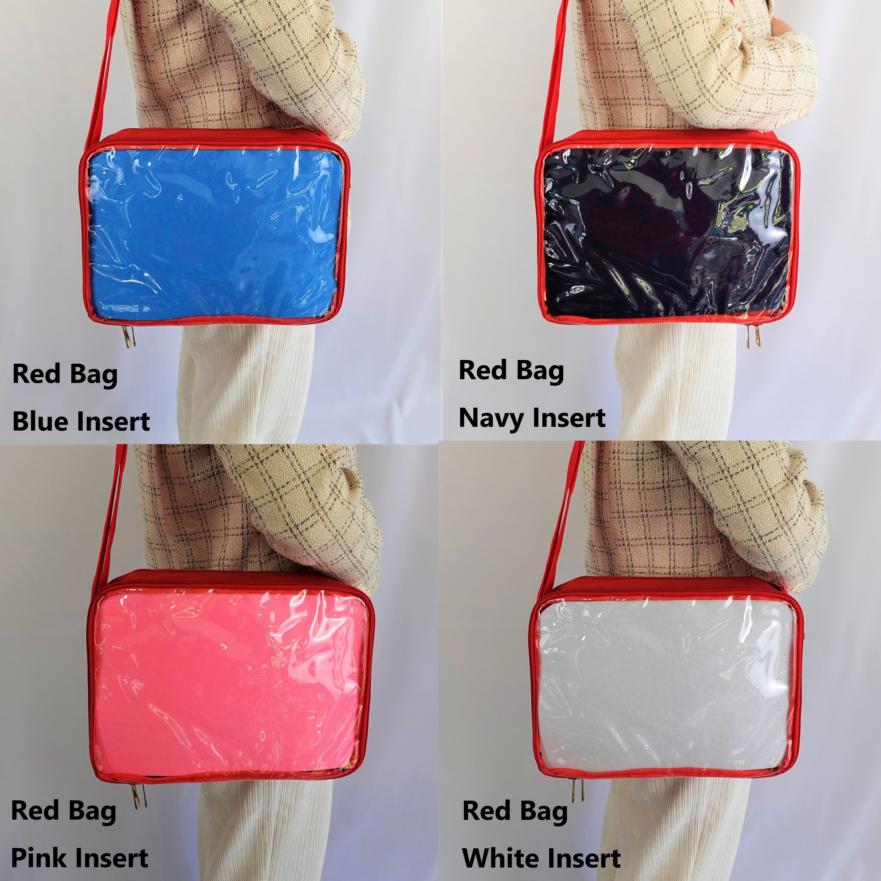 Multi-Color Ita Crossbody Bag and Multi-Color Insert, Ita Messenger Bag, Window Bag, Pin Purse, Pin Display Bag, Ita Bags, Pin Trading Bag, Itabag, Shoulder Ita Bag.