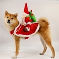 thumbnail image 3 of Santa Riding Dog Costume Pet Christmas Outfit Cosplay Clothes for Cat Party Decoration Supplies, 3 of 9