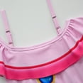 thumbnail image 5 of SUEE Girls Princess Peach Swimsuit 2-Piece Off Shoulder Bathing Suit Tankini, Size 2-8Y, 5 of 8