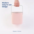 thumbnail image 6 of BLUE GINKGO Kitchen Compost Bin | Indoor Countertop Food Waste Bin with Handles | Pink (0.69 gal), 6 of 7