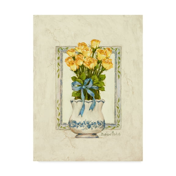 Trademark Fine Art ' Yellow Rose' Canvas Art by Barbara Mock