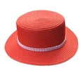 thumbnail image 1 of Sombrero de ala ancha y plana con parte superior de perla para mujer, de circunferencia de 56 a 58 cm, sombrero para el sol, plegable, para exteriores, para verano, 1 of 5