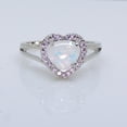 thumbnail image 3 of Jersey Promise Ring Heart Shape Fire Opal Clear Cz Womens Ginger Lyne Collection, 3 of 5