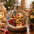 thumbnail image 6 of Christmas Ornament Ball with Mini Scene Hanging Decoration Plastic Ball for Tree Window Mantel Fireplace multicolor, 6 of 6