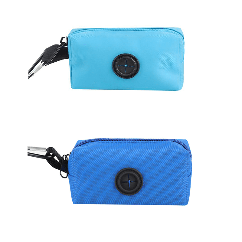 DOVACKA Dog Poop Bag Holder Zippered Waste Bag Dispenser Clip‑On Pouch For Pet Outdoor Activities Compatible With Most Dog Leashes And Harness Systems