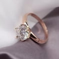 thumbnail image 4 of 2Ct Lab Created Diamond Round Cut Solitaire Engagement Ring 14k Rose Gold Plated, 4 of 4